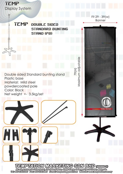 double sided plastic base bunting stand